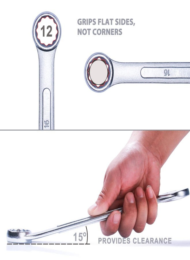 EFFICERE 14-Piece Essential Metric Combination Wrench Set in Roll-up Pouch, No Skipped Metric Sizes 6mm - 19mm | Best Value Wrench Set, Ideal for General Household, Garage, Workshop, Auto Repairs, Emergency - Image 5